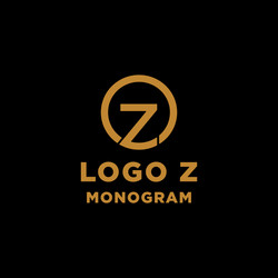 Luxury initial z logo design icon element isolated vector