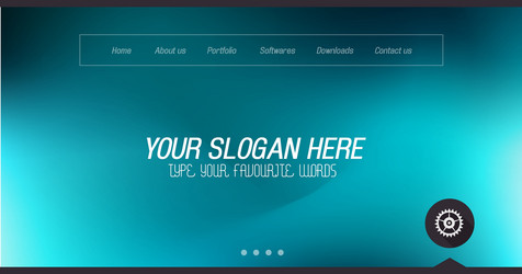 minimal website home page design with slider vector image