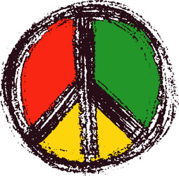 peace symbol drawing vector