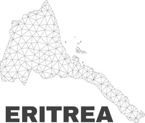 Polygonal mesh eritrea map vector
