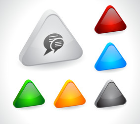 Color 3d buttons for web vector