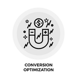 Conversion optimization line icon vector