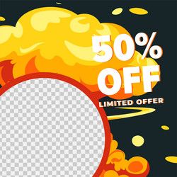 discount in shop limited time offer promotion vector