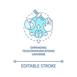 expand telecommunication universe turquoise vector