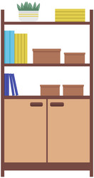 Filing cabinet for document storage cupboard vector