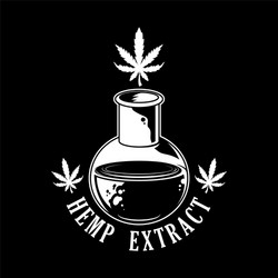 hemp extract print vector