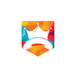 King call logo design Royalty Free Vector Image