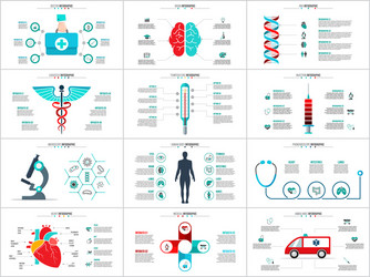 Medicine infographic set vector