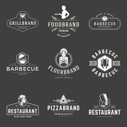 Restaurant Logo & Badge Templates Vector Image