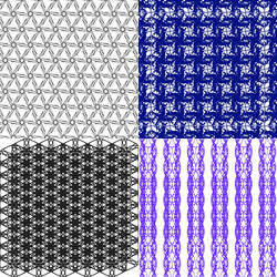set of geometric pattern in op art design vector image