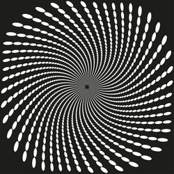 spiral dot pattern optical swirl circular design vector image
