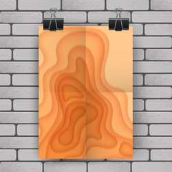template a4 format in paper cut style design vector image