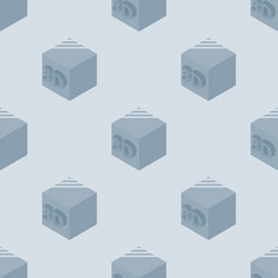 3d printer seamless pattern made with cubes vector