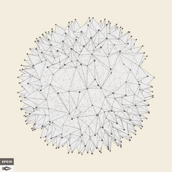3d sphere with prickles abstract geometric object vector