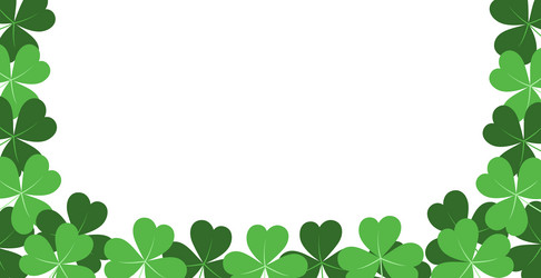 abstract frame of shamrocks with bottom and side vector image
