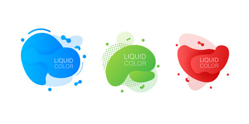 abstract liquid shape with gradient design vector