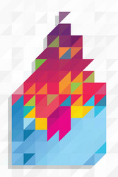 abstract shape with triangles pattern vector image