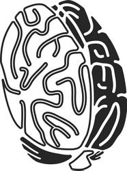 brain concept icon simple style vector image