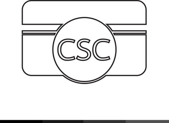 card security code csc icon design vector