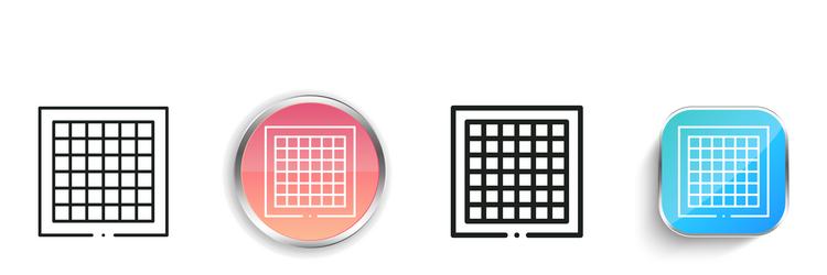 chess board icon thin linear regular and button vector image