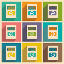 Flat with shadow concept and mobile application vector