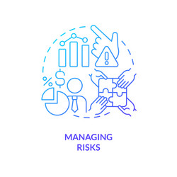 Create emergency fund light blue concept icon Vector Image