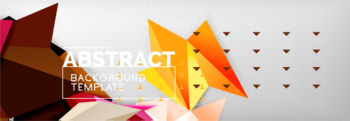 mosaic triangular 3d shapes composition geometric vector image