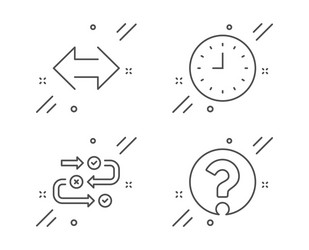survey progress clock and sync icons set vector image
