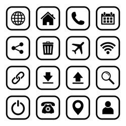 website icon set web symbol vector image