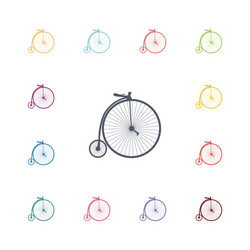 Bicycle flat icons set Royalty Free Vector Image
