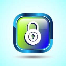lock icon button design security symbol vector image