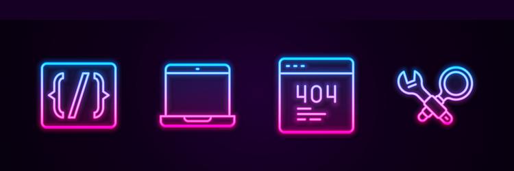 set line programming language syntax laptop page vector image