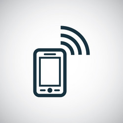 Smartphone wifi icon for web and ui on white vector