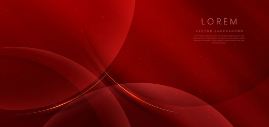 abstract 3d curved red shape on background vector image