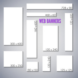 Empty Web Banners - Standard Size Set vector
