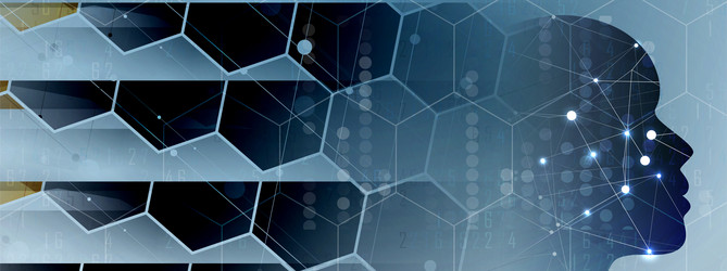 artificial intelligence technology web background vector image