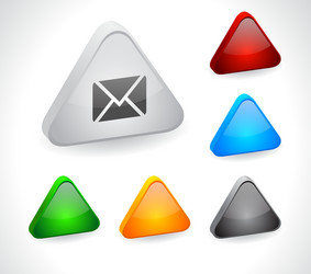 Color 3d buttons for web vector