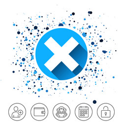 delete sign icon remove button vector image
