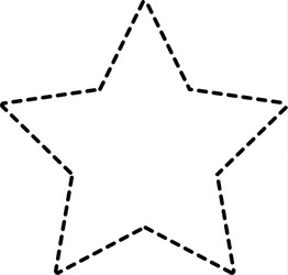 Dotted shape rating star symbol and element status vector