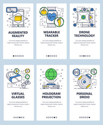 Onboarding Screens - Tech & UI vector