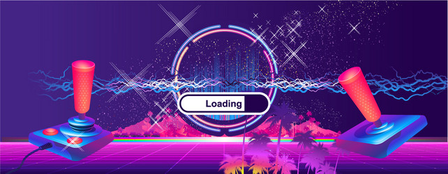 Retro Cyberpunk Loading Screen vector image