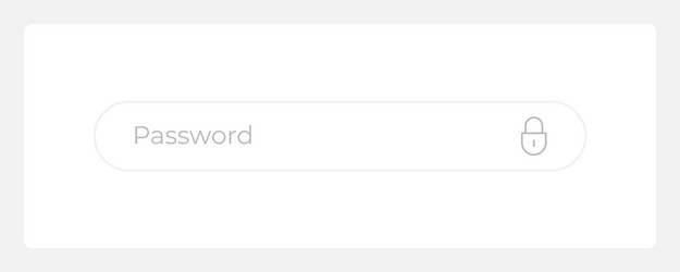 sign in password field ui element template vector