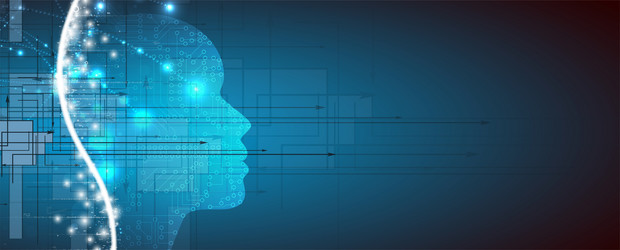 artificial intelligence technology web background vector image