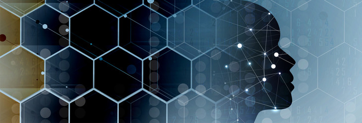 artificial intelligence technology web background vector image