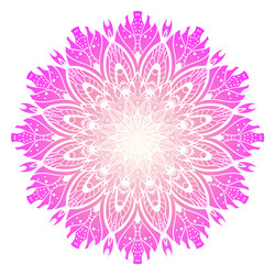 flower color mandala vector