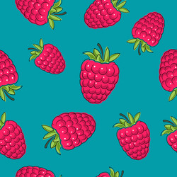 Raspberry Pattern on Azure vector