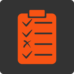 task list icon from commerce buttons overcolor set vector image