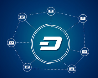 Dash blockchain background collection design vector