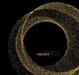 Black abstract background with gold glitter heart Vector Image