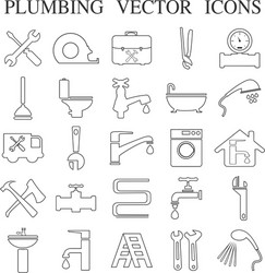 Plumbing emblems labels and design elements vector